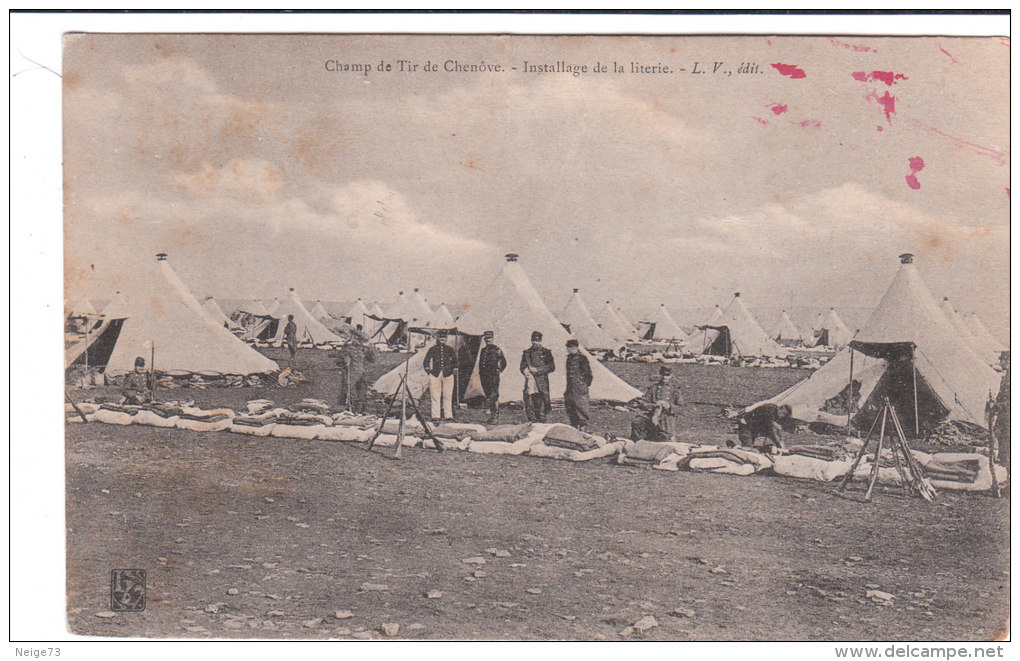 Carte Postale Ancienne - Champ De Tir De Chenôve - Installage De La Literie - Manöver