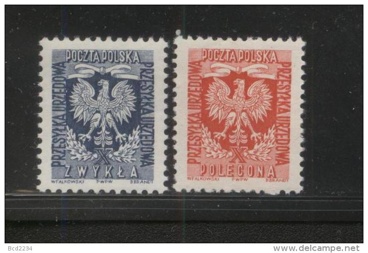 POLAND 1954 OFFICIALS SET OF 2 NHM (**) - Dienstzegels
