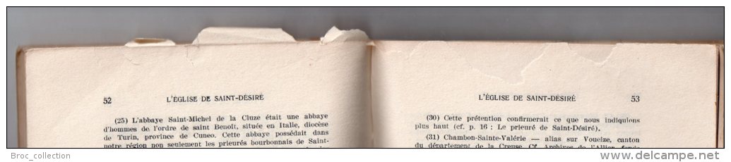 L'église De Saint-Désiré, Par André Guy, Curiosités Bourbonnaises, 1951, Numéroté, Envoi De L'auteur, 5 Scans - Bourbonnais