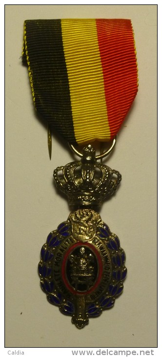 Belgique Belgium Medal 1958 "Labour Decoration, 2nd Grade" - Silver Plated Original Box # 2 - Belgium