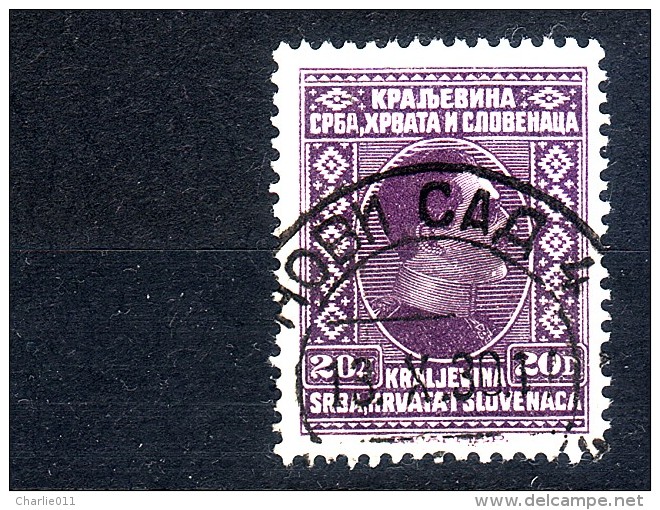 KING ALEXANDER-20 DIN-POSTMARK-NOVI SAD-VOJVODINA-SERBIA-SHS-YUGOSLAVIA-1926 - Gebruikt
