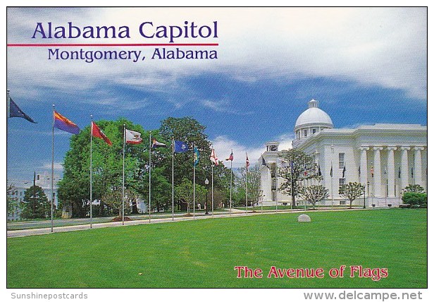 Alabama State Capitol Avenue Of Flags Montgomery Alabama - Montgomery