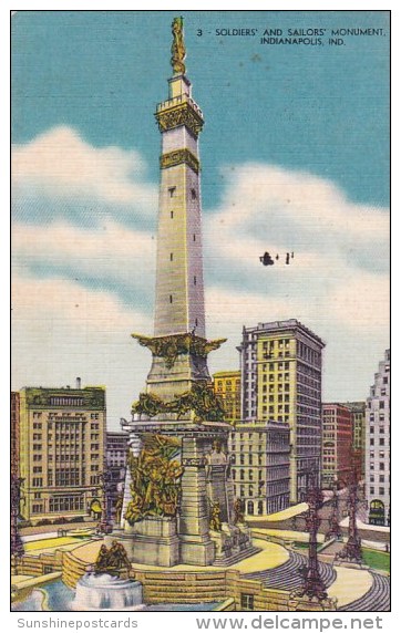 Soldiers And Sailors Monument Indianapolis Indiana 1957 - Indianapolis