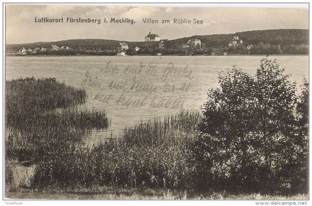 Luftkurort Fürstenberg I Mecklenburg Villen Am Röblinsee 22.4.1919 Datiert - Fuerstenberg