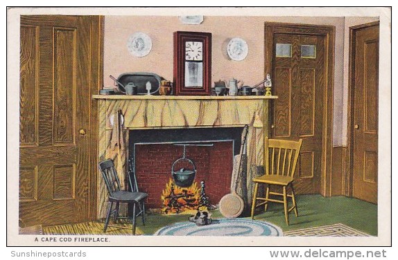 A Cape Cod Fireplace Cape Cod Massachusetts 1924 - Cape Cod