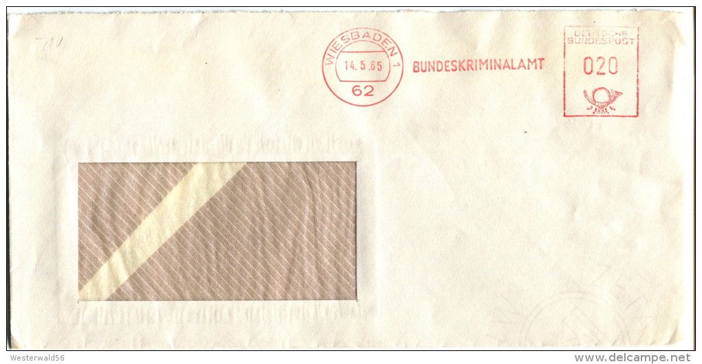 (503) BUNDES KRIMINALAMT, Freistempel Vom 14.5.65 Aus WIESBADEN 1 - Police - Gendarmerie