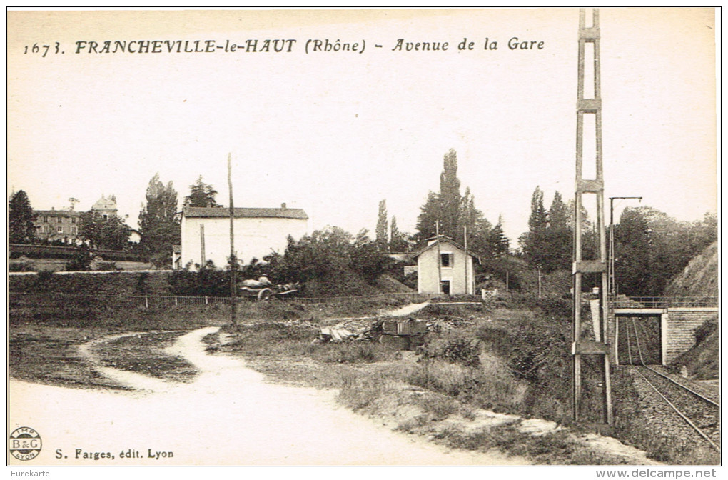 RHONE 69.FRANCHEVILLE LE HAUT AVENUE DE LA GARE - Sonstige & Ohne Zuordnung