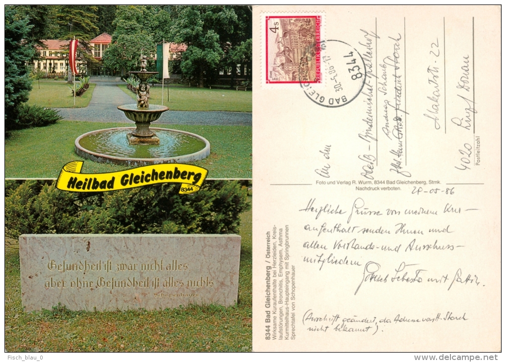 2) AK Steiermark 8344 Bad Gleichenberg Heilbad Kurmittelhaus Springbrunnen Kurort Österreich AUSTRIA Kur Postcard - Bad Gleichenberg