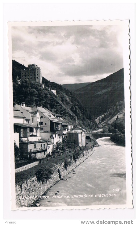 Ö-1729   LANDECK : Blick V.d. Innerbrücke Z. Schloss - Landeck