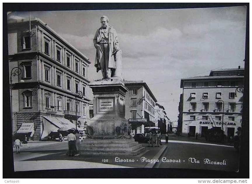 ^ LIVORNO PIAZZA CAVOUR VIA RICASOLI BANCA TOSCANA 37 - Livorno