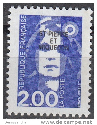 Saint-Pierre & Miquelon 1994 Yvert 605 Neuf ** Cote (2015) 1.20 Euro Marianne Du Bicentenaire - Neufs