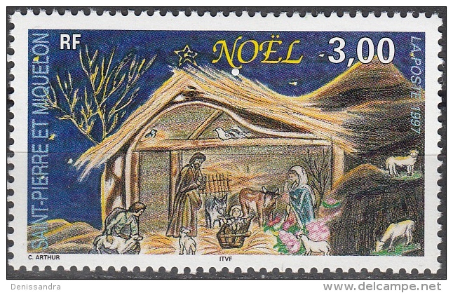 Saint-Pierre & Miquelon 1997 Yvert 662 Neuf ** Cote (2015) 2.10 Euro Noël La Crèche - Neufs