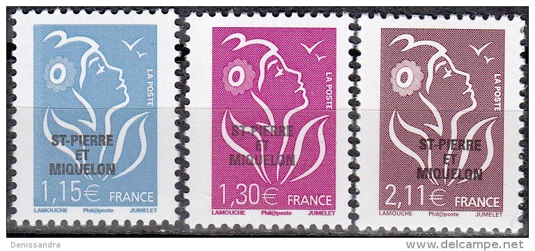 Saint-Pierre & Miquelon 2007 Michel 986 - 988 Neuf ** Cote (2007) 18.30 Euro Marianne De Lamouche - Unused Stamps