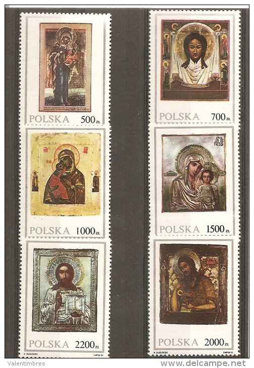 Pologne  Poland Polen Polska  ** MNH   N° YT 3127.32  Tableaux Peinture  Miniatures Art Religion - Ungebraucht
