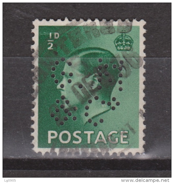 Engeland United Kingdom, Great Britain, Angleterre, Bretagne, King Edward VIII, SG 457, Y&T 205 Used PERFIN - Oblitérés