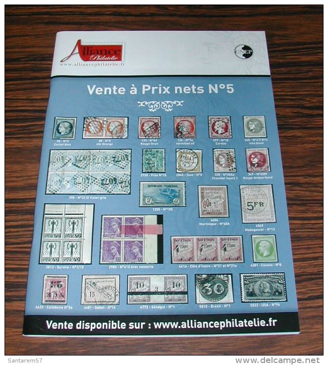 Catalogue Alliance Philatélie Vente à Prix Nets N° 5 - Francés