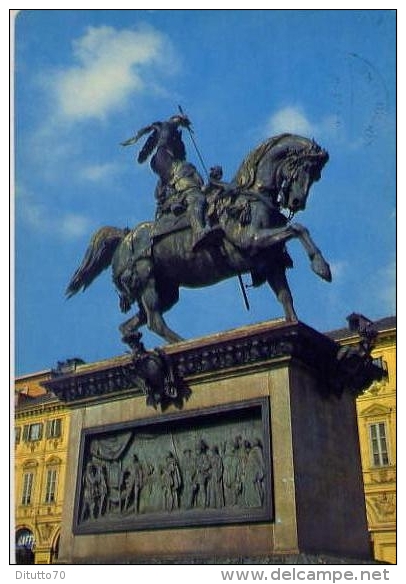 Torino - Monumento A E.filiberto Detto L Caval D Brons - 317 - Formato Grande Viaggiata - S - Autres Monuments, édifices