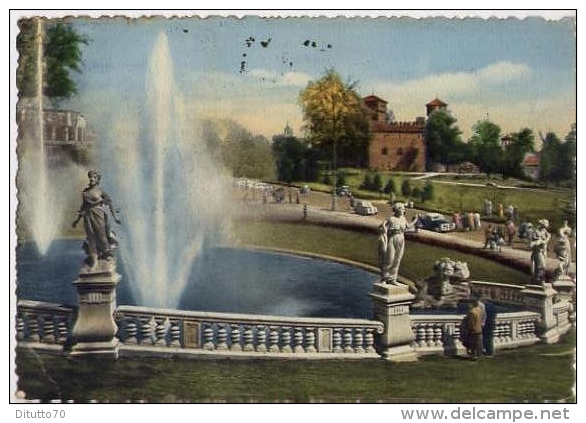 Torino - Parco Del Valentino Fontana Monumentale - Formato Grande Viaggiata Mancante Di Affrancatura - S - Parcs & Jardins