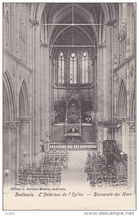 Dadizeele.  -  L'Intérieur De L'Eglise;  Binnenste Der Kerk;  1904 - Moorslede