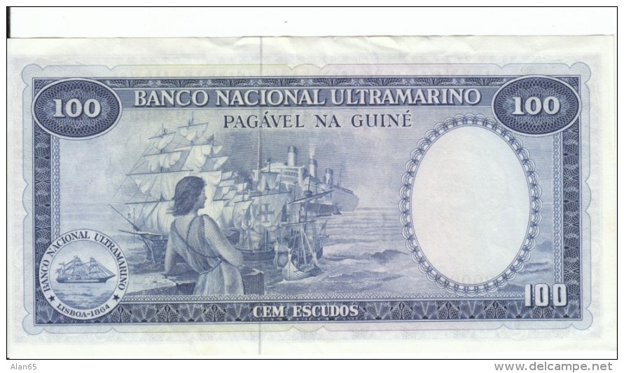 Portugese Guine #45 100 Escudos, 1971 Banknote Money Currency - Other - Africa