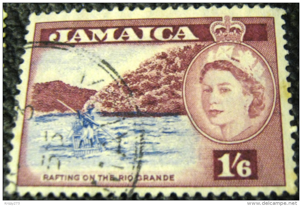 Jamaica 1956 Rafting On The Rio Grande 1s6d - Used - Jamaica (...-1961)