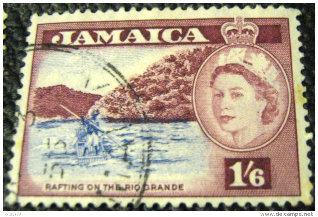 Jamaica 1956 Rafting On The Rio Grande 1s6d - Used - Jamaïque (...-1961)