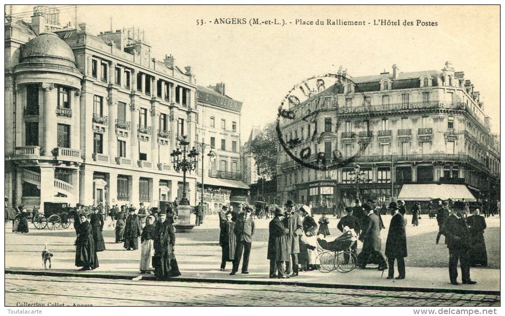 CPA 49 ANGERS PLACE DU RALLIEMENT L HOTEL DES POSTES 1911 - Angers