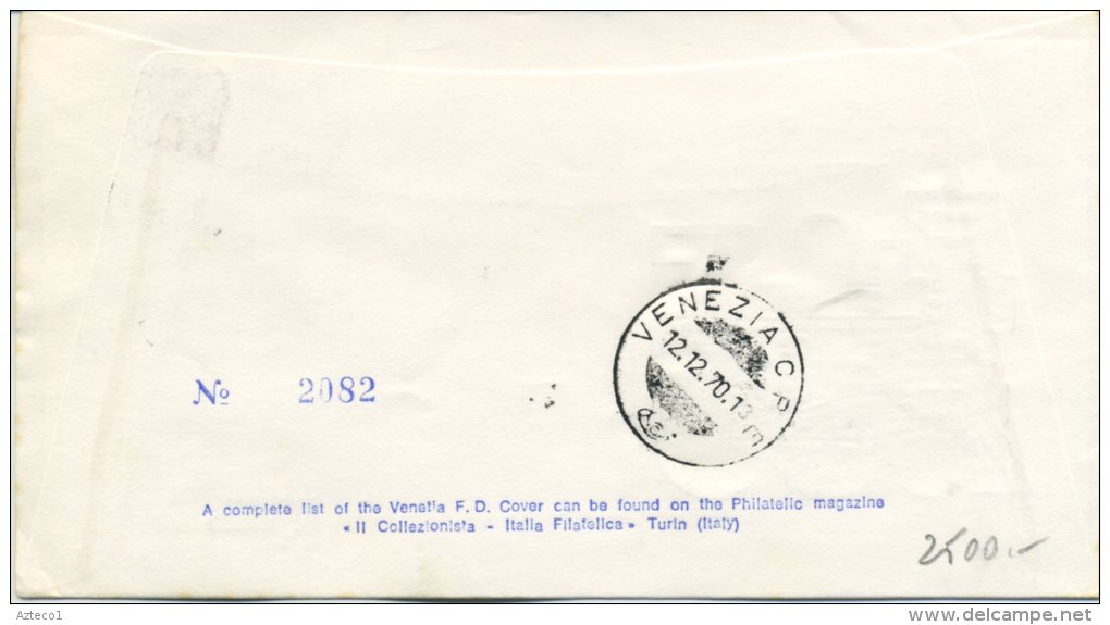 ITALIA - FDC  VENETIA 1970 -  GIORNATA DEL FRANCOBOLLO - VIAGGIATA PER VENEZIA - FDC