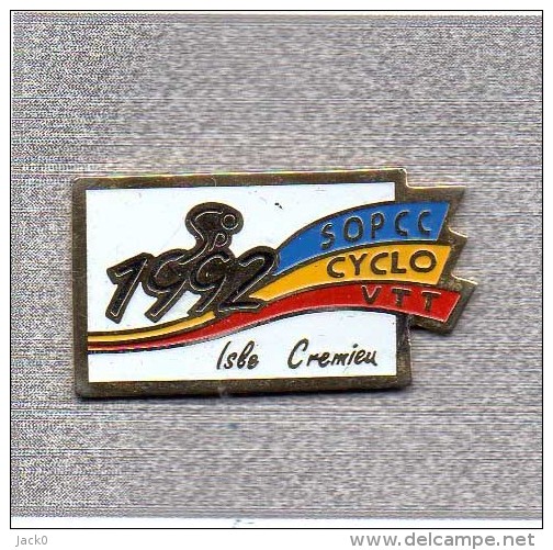 Pin´s  Sport  Cyclisme  1992  SOPCC  Cyclo  VTT  Isle  Cremieu - Radsport