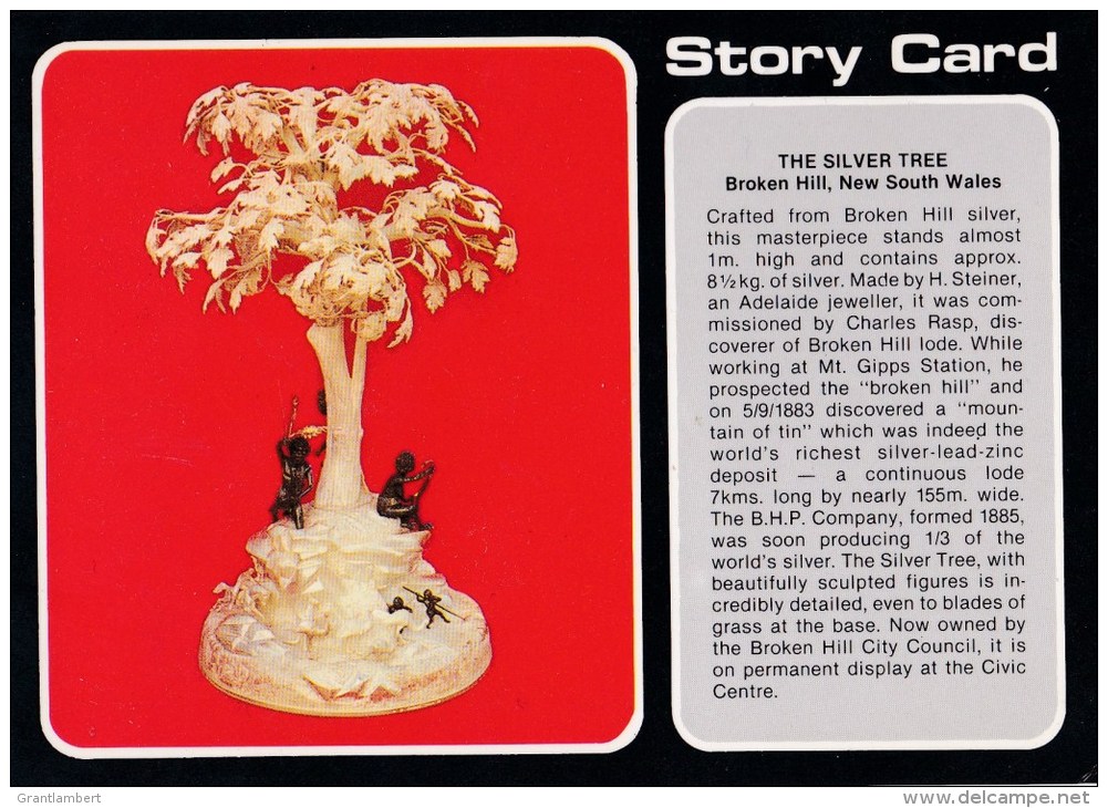 The Silver Tree, Story Card, Broken Hill, New South Wales - Nucolorvue NCV 3445 Unused - Broken Hill