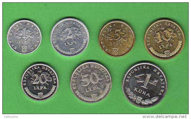 CROAZIA CROATIA KROATIEN CROATIE HRVATSKA - 7 Coins - Croatia