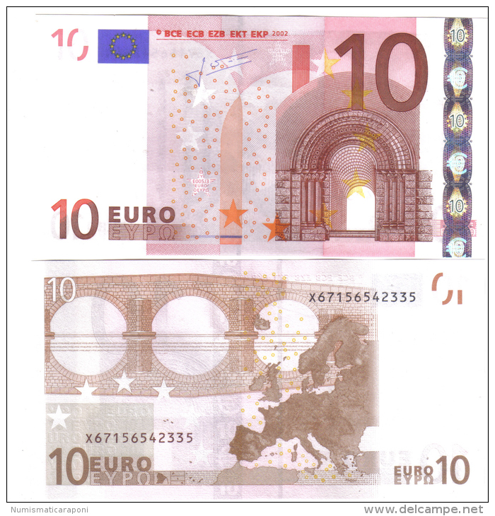 GERMANIA GERMANY 10 € X TRICHET E005J3 UNC COD.€.080 - 10 Euro