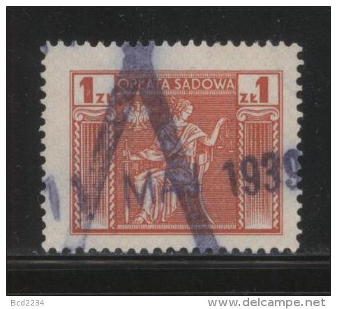 POLAND JUDICIAL COURT REVENUE (OPLATA SADOWA) 1934 ISSUE 1ZL RED BF#023 - Fiscales