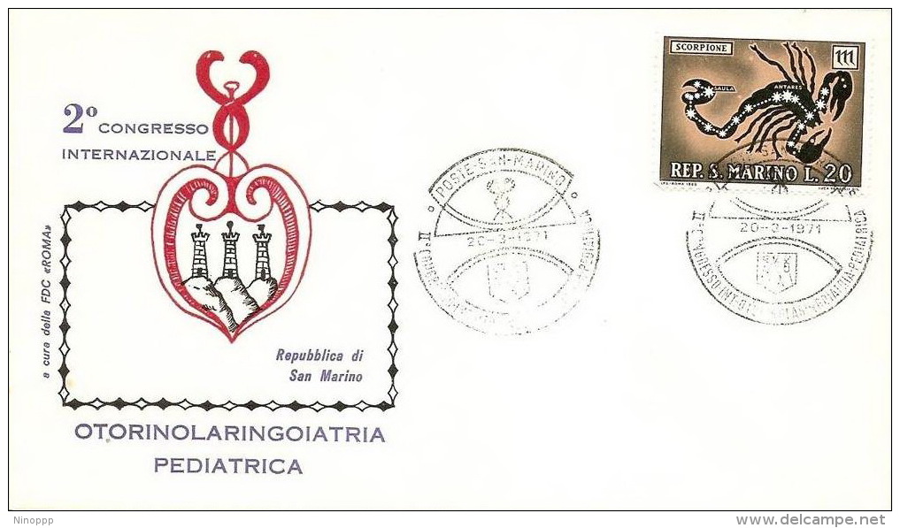 San Marino 1971 2nd Medical Congress Souvenir Cover - Other & Unclassified