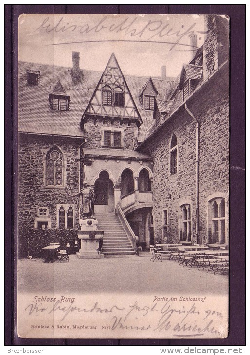 AK Schloss Burg - Partie Im Schlosshof - Karte Gel. 1906 - Remscheid