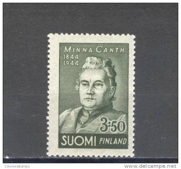 (SA0348) FINLAND, 1944 (Minna Canth, Finnish Author). Mi # 282. MNH** Stamp - Neufs