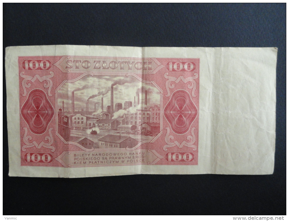 1948 - A VOIR !!! - Billet 100 STO Zlotych POLOGNE - POLSKI - Note Banknote - GE 1296055 - Pologne