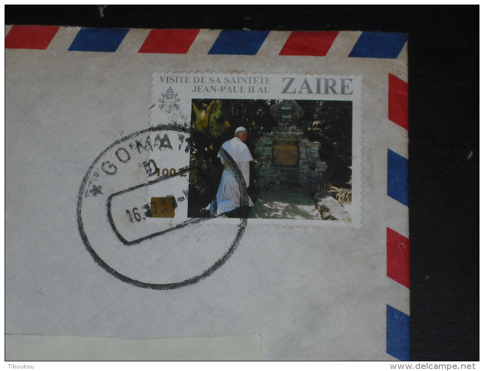 LETTRE CONGO ZAIRE AVEC YT 1282 - PAPE JEAN PAUL II - - Used Stamps