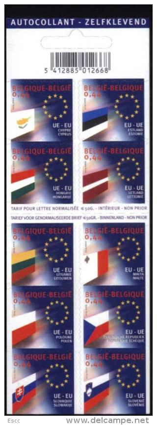 Mint Stamps In Booklet European Union Enlargement, Flags 2004 From  Belgium - Unused Stamps