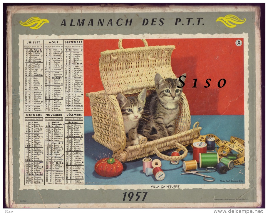 LOT De 45 Calendriers PTT -- De 1957 à  2013 états Divers. 90 PHOTOS Chasse Pêche Animaux Chevaux Montagne Tacot Fleurs. - Autres & Non Classés