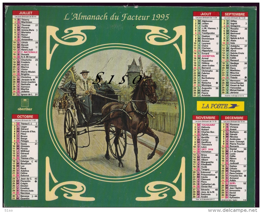 LOT de 45 calendriers PTT -- de 1957 à  2013 états divers. 90 PHOTOS Chasse Pêche animaux chevaux montagne tacot fleurs.