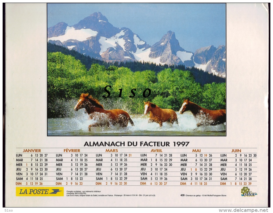 LOT de 45 calendriers PTT -- de 1957 à  2013 états divers. 90 PHOTOS Chasse Pêche animaux chevaux montagne tacot fleurs.