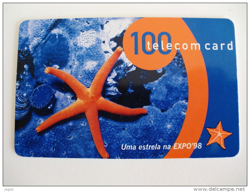 Phonecard/ Telécarte Telecom Card Uma Estrela Na Expo 98 Lisboa 100 Impulsos Portugal Tirage 40.100 Ex. - Portugal