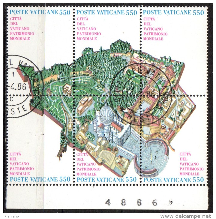 PIA  -  VATICANO  - 1986 -  Città  Del  Vaticano - Patrimonio Mondiale  -  (SAS  791-96) - Used Stamps
