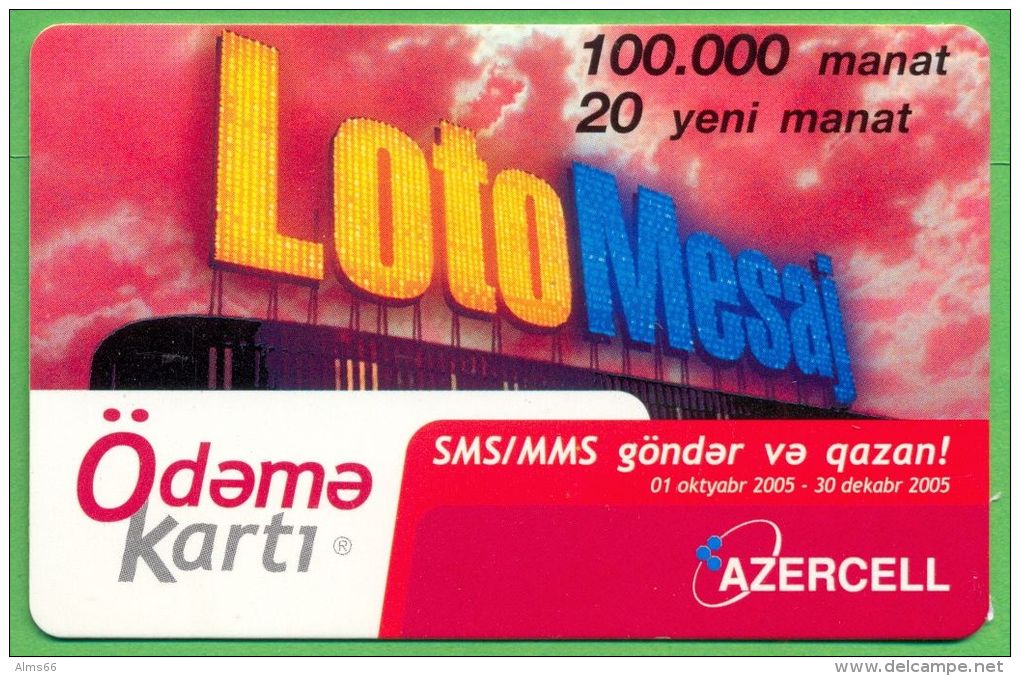 Azerbaijan GSM Prepaid Card - Azercell 20 Manat /Used,but Like UNC / Loto - Azerbaïjan