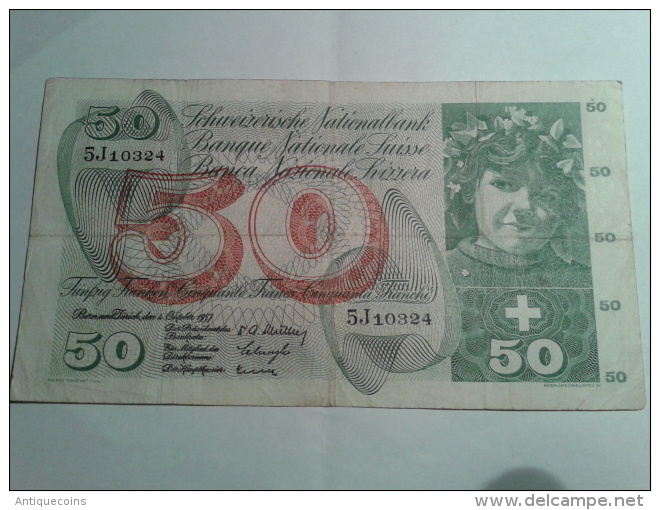 50 FRANCS SUISSE (OCTOBRE 1957) - Zwitserland