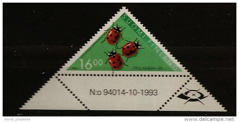 Finlande Finland 1993 N° 1221 ** Timbre Pour Lettre Recommandée, Insecte, Animaux, Coccinelle, Coccinella Septempunctata - Nuevos