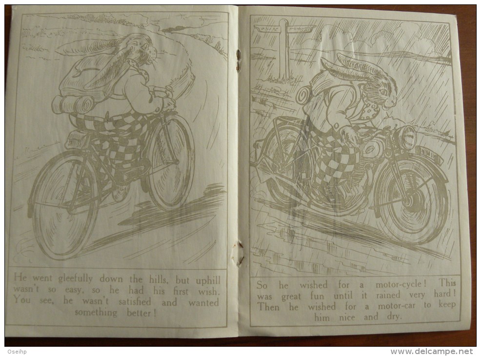 MYSTIC DRAWING Book N° 52 The Whishing BIcycle - Walker Toy Book Made By Renwing Of Otley. Eng. - Rabbit Lapin - Otros & Sin Clasificación