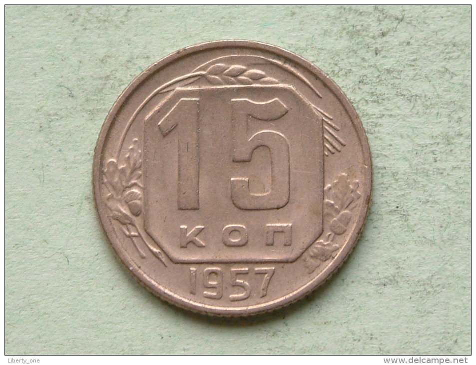 1957 - 15 KOPEK / Y# 124 ( For Grade, Please See Photo ) !! - Russie