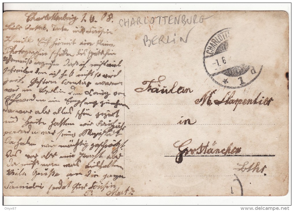 Carte Postale Photo Militaire Allemand BERLIN-CHLOTTENBURG (allemagne) Groupe Officiers  1918 - Charlottenburg